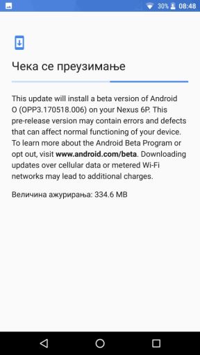 Android O 8.0 kako da ažuriram telefon