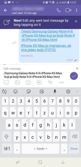 Viber kako izmeniti poslatu poruku, Viber Edit poslate poruke, Viber izmena poslate poruke
