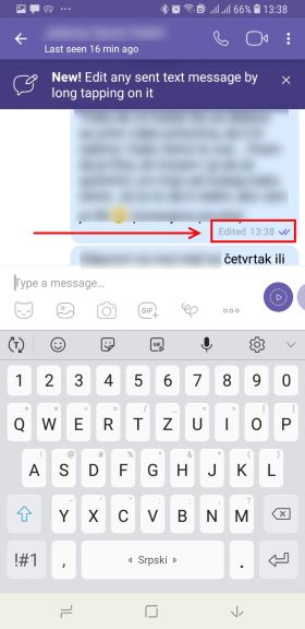Viber kako izmeniti poslatu poruku, Viber Edit poslate poruke, Viber izmena poslate poruke
