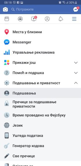 Iskljucite Facebook sinhronizaciju kontakata