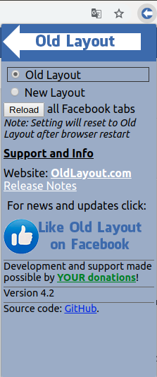 Stari Facebook društvene mreže interfejs  izgled Google Chrome Microsoft Edge FireFox Opera