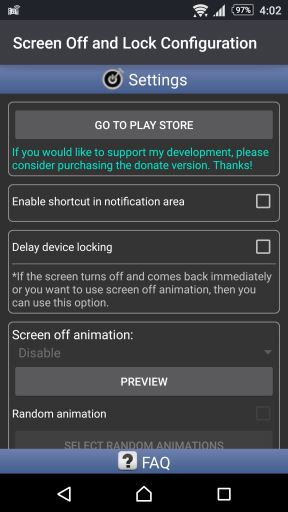 Screen off and lock aplikacija za android