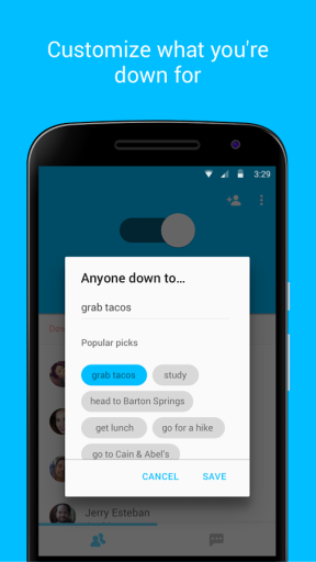 Google Whos Down aplikacija za druženje