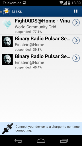 Kako iskoristiti stari Android, BOINC aplikacija
