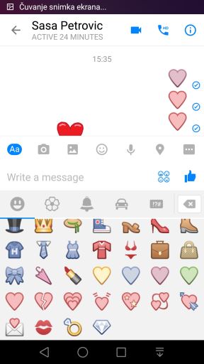Facebook Messenger srce trik