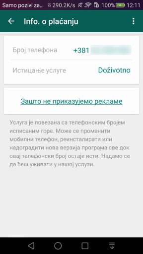 WhatsApp besplatan zauvek, nema pretplate, ukida se placanje