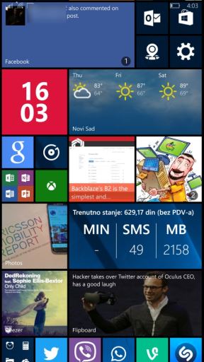 Messenger Windows 10 Mobile aplikacija