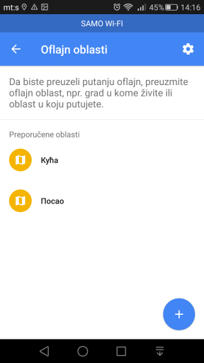 Google Maps Wi-Fi internet veza, cuvanje mapa na microSD kartici
