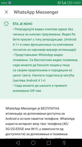 WhatsApp video snimak pregled