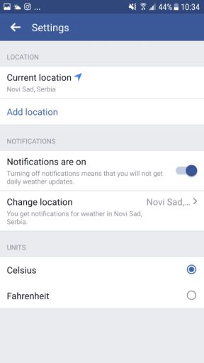 Facebook vremenska prognoza