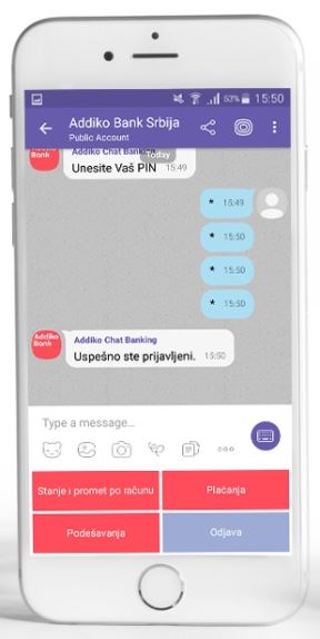 Viber Addiko banka, Viber Addiko Chat Banking