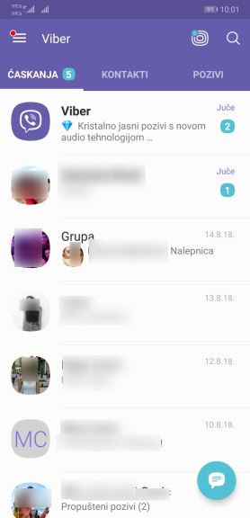 Viber kvalitet poziva, Viber manje memorije