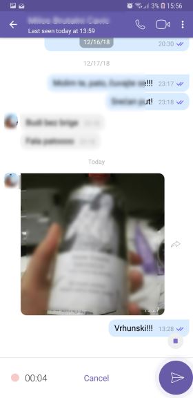 Viber glasovne poruke 15 minuta trajanje