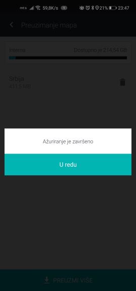 GPS mape Srbija navigacija, Besplatna navigacija, Navigacija koja radi bez interneta Here WeGo