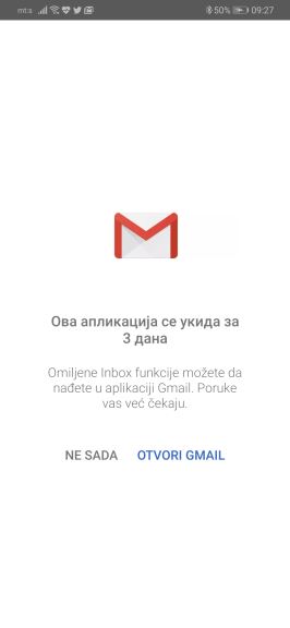 Inbox by GMail se gasi, Google gasi Inbox