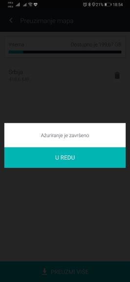 Mapa Srbije HereWeGo aplikacija navigacija kroz Srbiju