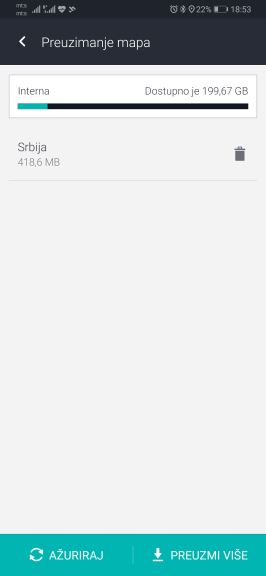 Mapa Srbije HereWeGo aplikacija navigacija kroz Srbiju