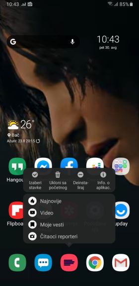 MONDO aplikacija pop-up opcije ikonice, Kako se koristi MONDO aplikacija pop-up meni na ikonici