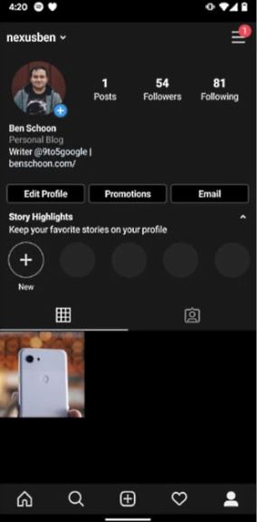 Instagram Dark Mode, Instagram Dark Mode kako aktivirati, Instagram BETA Dark Mode