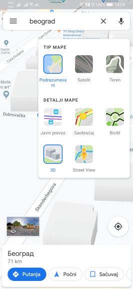 Google Maps promenio izgled kako vratiti 3D, Google Maps 3D zgrade, Google Maps Srbija navigacija
