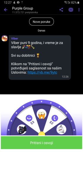 Viber tocak srece nagrade Viber deveti rodendan
