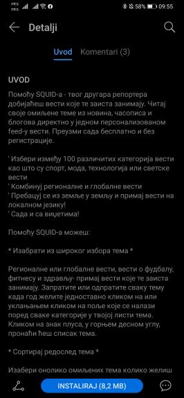 SQUID aplikacija vesti, Šta je SQUID aplikacija, SQUID Huawei HONOR telefoni Google zamena