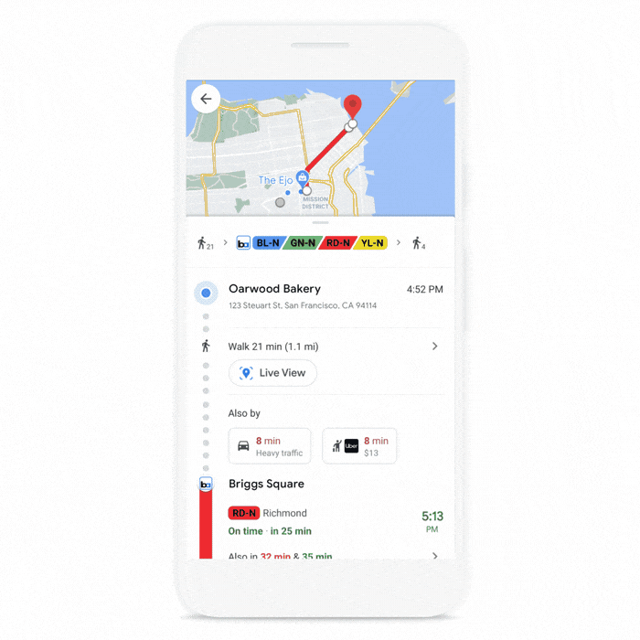 Google Maps navigacija Live View, Kako se koristi Live View navigacija, Live View Srbija navigacija