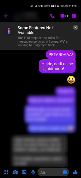 messenger ne rade opcije iskljucene u srbiji problem kako rešiti facebook