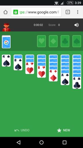 Solitaire video igra na Android telefonima