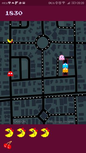 Google Maps Pac-Man 1. april