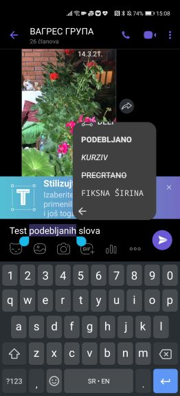 viber izmena teksta poruke bold italic formatiranje pisanja poruka vajber nova opcija kako radi foto