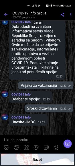 Viber prijava za vakcinaciju kako se prijaviti korak po korak foto
