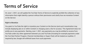 youtube uslovi korišćenja nova pravila monetizacija sadržaja reklame