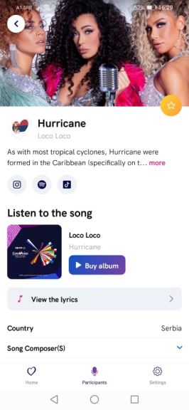 hurricane loco loco evrovizija eurosong finale prenos kako glasati aplikacija