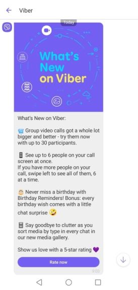 viber nove opcije wishes grupni video pozivi konferencije