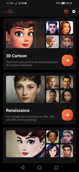 voila ai artist android iphone aplikacije za fotografije