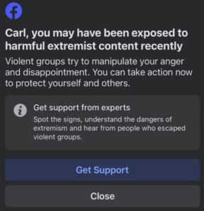 facebook obaveštenja o ekstremizmu