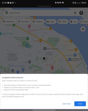 Aktivacija Incognito režima u Google Maps