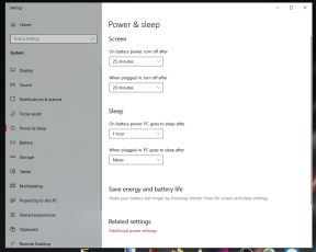 Power and Sleep opcije