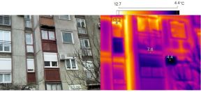 Još jedna zgrada u bloku 63, gde se vidi razlika između loše i dobre izolacije