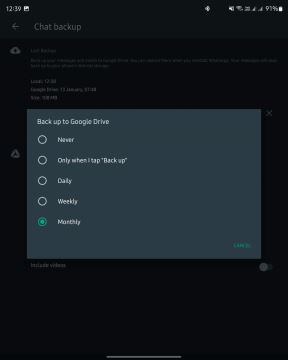 WhatsApp Chat backup podešavanja
