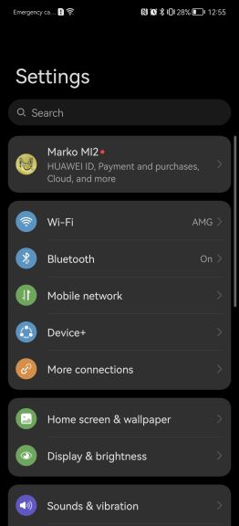 Huawei P50 Pro EMUI 12 interfejs