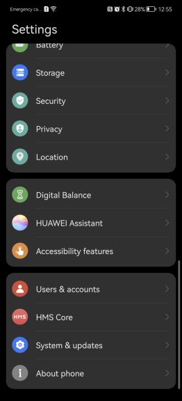Huawei P50 Pro EMUI 12 interfejs
