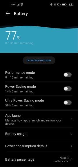 Android podešavanja svetlosti ekrana i baterije
