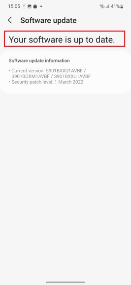 Samsung S22 softver ažuriran
