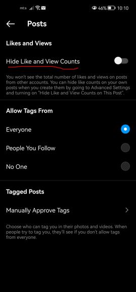 Instagram - sakrivanje lajkova