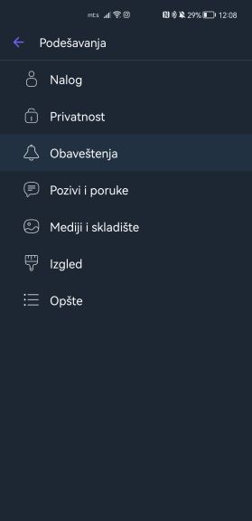 Viber podešavanja aplikacije