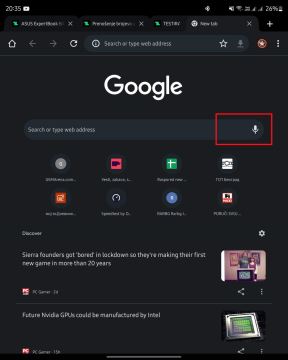 Google Lens u Chrome - tablet