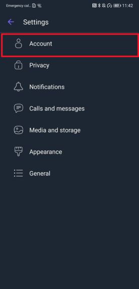 Viber podešavanja naloga