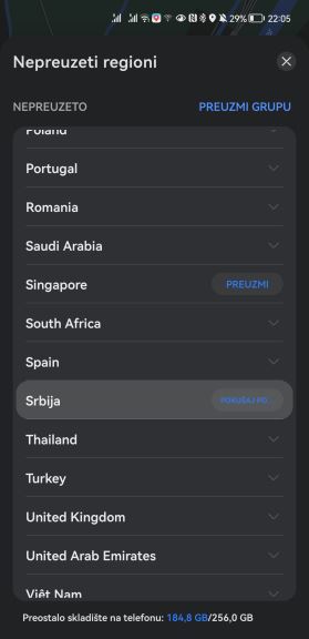 Petal Maps Mape Srbije bez interneta